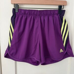 Adidas Climalite Running Shorts with Neon Stripes Size Small